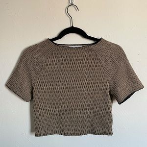 Urban Outfitters black and gold crop top
